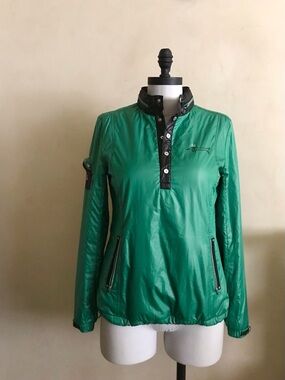 Louis Castel Lightweight Green Windbreaker Pullover Jacket